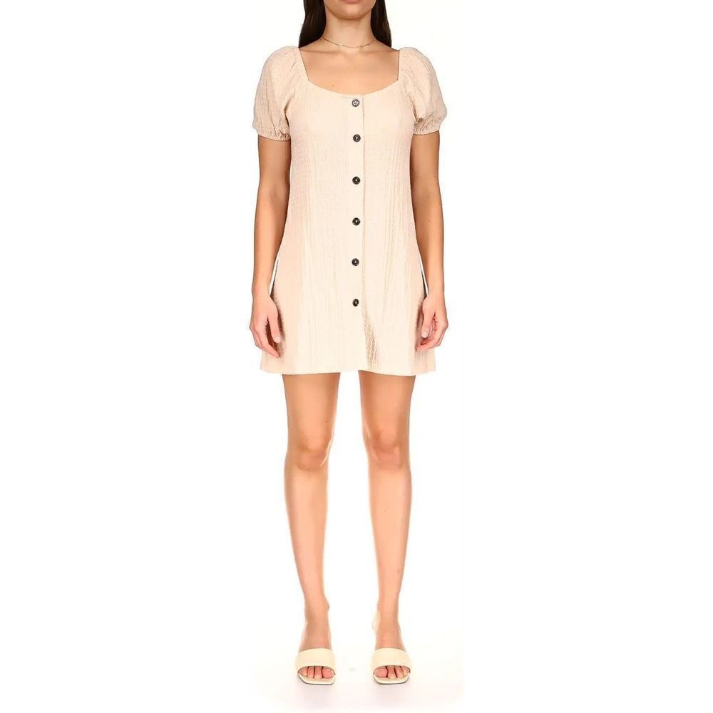 SANCTUARY SIZE Large clean sand Button-Up Knit Dress